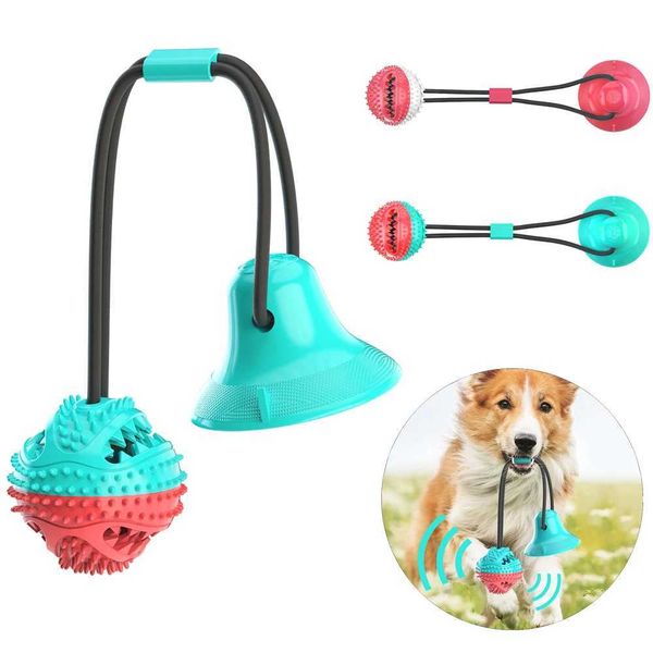 

Interactive Rope Chew Bite Toy-Teeth Cleaning Food Dispenser-Ideal for Small and Large Dogs H240506, Red