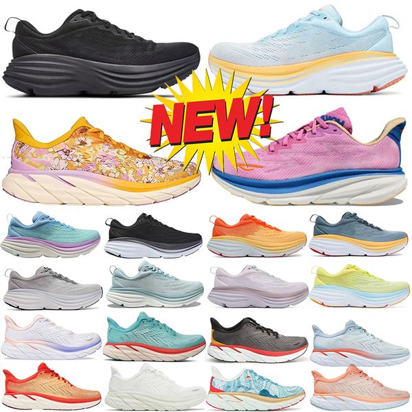 

designer running shoes one one bondi 8 clifton 9 8s Triple Black White Passion Fruit Cyclamen Vibrant Orange Impala blue outdoor trainers sneakers size 36-45, Doderblue