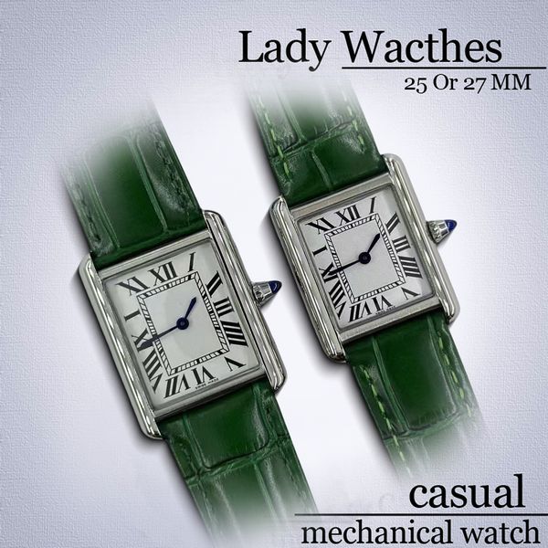 

lady wrist watch Wristwatches sport watch designer watches Tank watches Quartz-Battery Stainless Steel Rectangle bezel Leather watchstrap luxury women Watches, 11 black