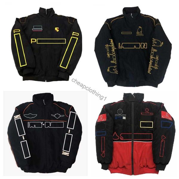 

Motorcycle clothes New F1 Formula One Racing Jacket Autumn and Winter Full Embroidery Cotton Clothing Spot Sale, Grey