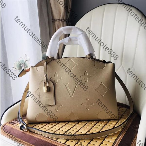 

Handbag Fashion Large Classic Embossed pattern printing Casual women handbags Pu Leather Designer luxury crossbody Designer Bag Tote Bags Sh, White