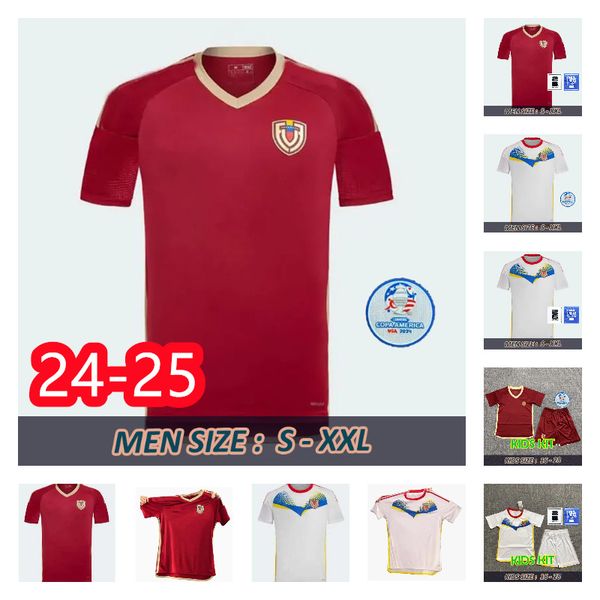 

2024 2025 Venezuela Soccer Jerseys home away National Team RONDON SOTELDO 24 25 OSORIO CORDOVA CASSERES BELLO JA.MARTINEZ GONZALEZ HIS Football Shirts Fans Version, 24 25 home+patch