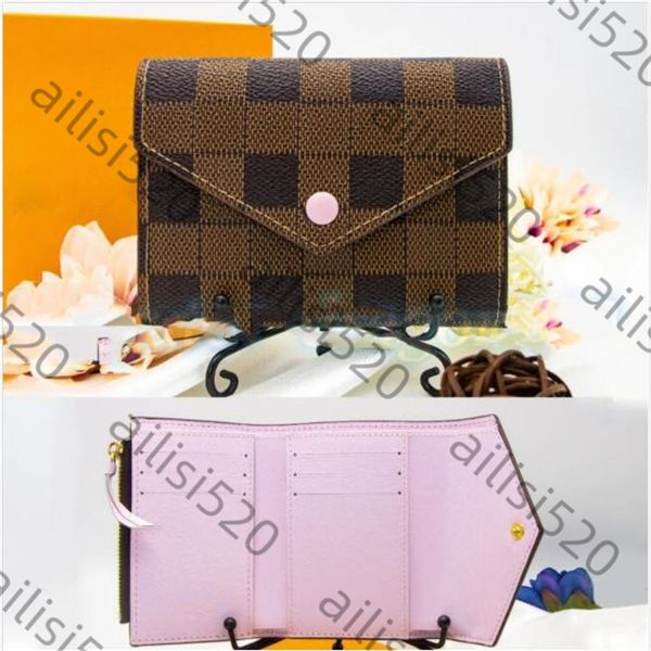 

2025 Top quality wallets wallet luxury pochette Womens purse card holder keychain messenger Designer purses Key pouch Leather CardHolder, Black