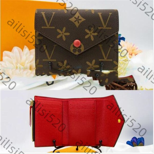

Brown Flower Rosalie Victorine Wallet Women Coin Purse M41938 Card Holder Keychain Man Designer Purses Key Pouch Cardholder Small Wallets Travel Clutch Bags, Red