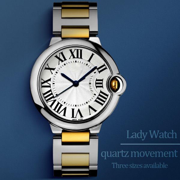 

woman watches high quality watches designer watch 33 36 42MM Stainless steel or leather Watchstrap quartz movement Folding buckle Balloon Blue Wristwatches, #2 replacement (parts)