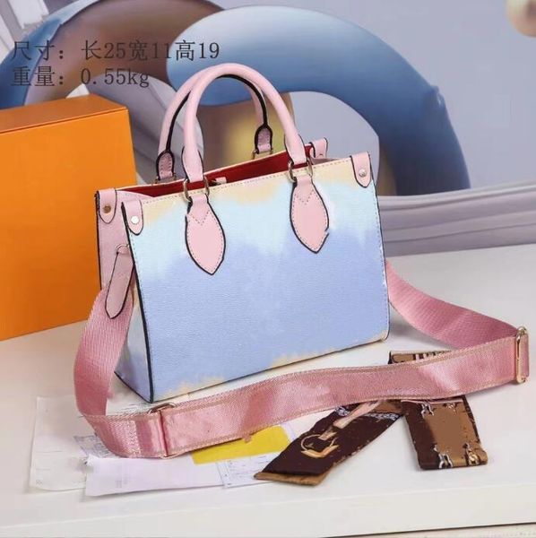 

Fashion designer bag gradient color pumpkin bag Hand bill Shoulder bag Underarm bag, Pink