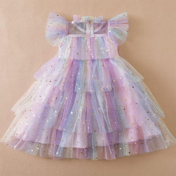 

NNJXD Little Girl Dress Tulle Ruffles Flower Girls Wedding Party Dresses, Pink