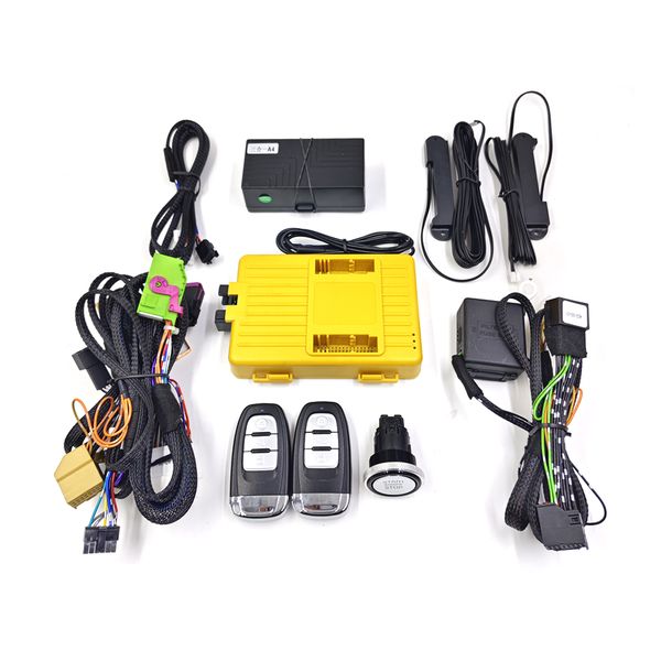 

For Audi A4L Q5 Keyless Go Comfort Access Car Parts Plug Play Engine Push Start Stop Remote Key Starter