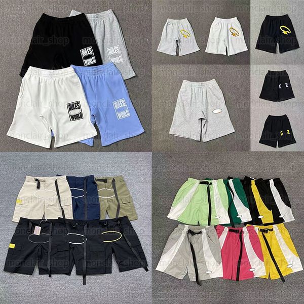 

mens y2k star designer stacked baggy Demon Island short wide goth men slim aesthetic coreana cargos shorts, Champagne