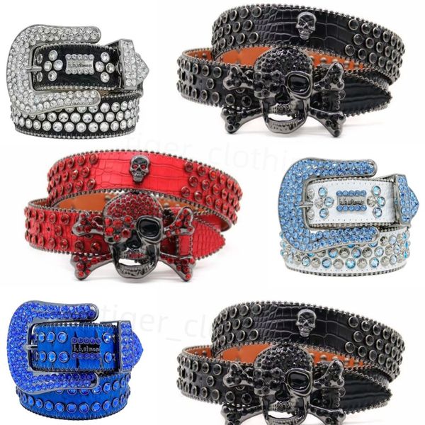 

Bling Studded Crystal Fashion Diamond Bb Simon Belt Casual Woman Leather Designer for Man Lady Belts Mens Rock S Rhinestone Buckle Punk Belts, A4