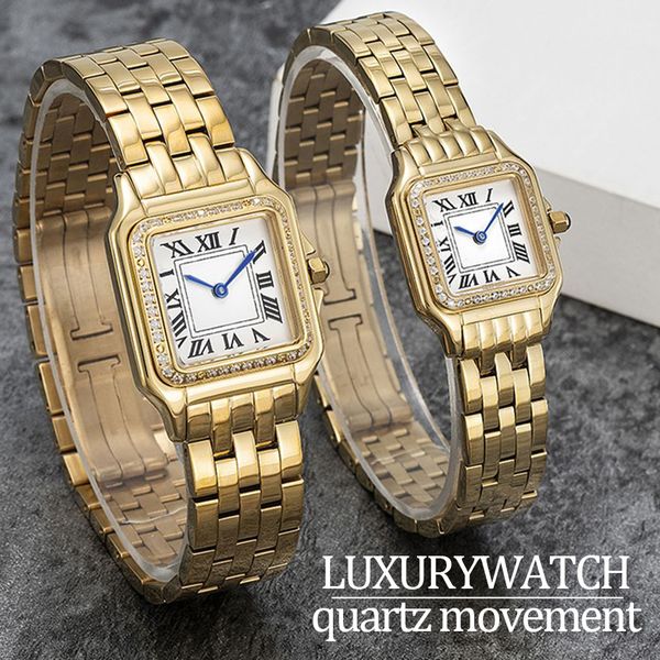 

watches high quality women movement watches 22 or 27 MM Two sizes Quartz Movement casual Stainless Steel Gold watchstrap casual modern clasic watch Panthere Watches, #11 optional accessories
