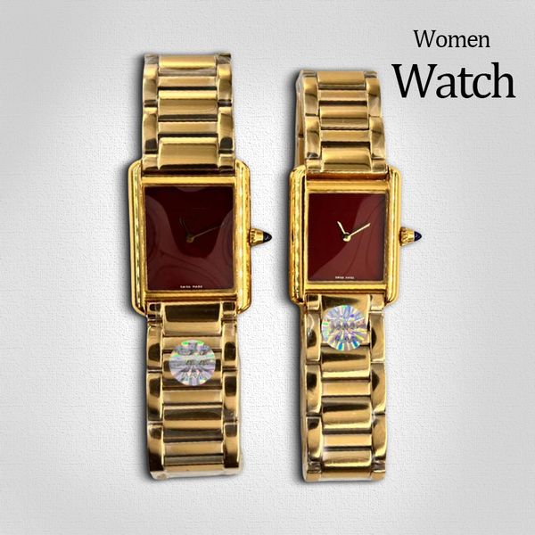 

designer watch women luxury high quality watch womens tank watches 25 or 27MM Folding buckle Stainless Steel Casual Silver watchstrap movement watch clasic watch, #8 silver