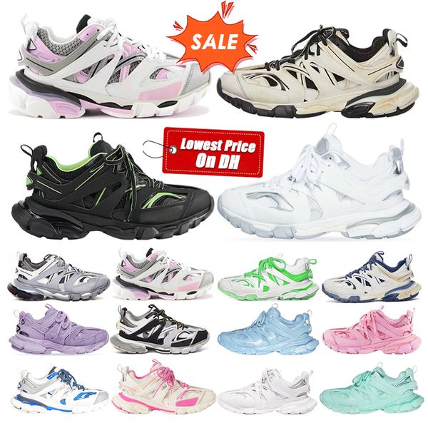 

balencaga tracck shose mens womens casual shoes Traccks 3 3.0 blue purple sneakers leather trainers nylon print platform trainers Paris outdoor shoes with box, Only shoelaces1