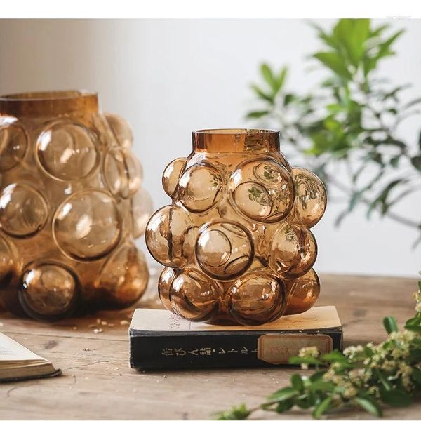 

Creative Vases Glass Vase Bubble Round Transparent Flower Arrangement Hydroponics Home Furnishing Decoration Accessories