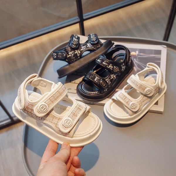 

Sandals Childrens 2023 Summer New Girl Sports Baby Shoes Beach H240510, Black