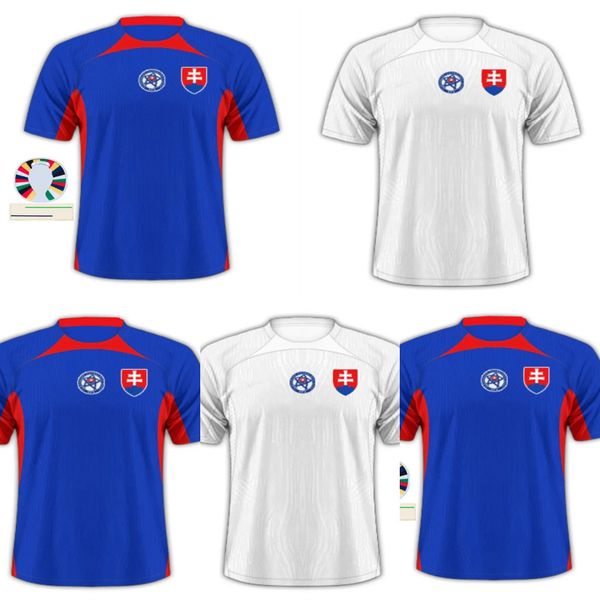 

Slovakia Soccer Jersey 2024 EURO CUP Slovakia Football Shirts Home Away Hancko Slovenska Lobotka Maillot Foot Men Maillot de Football, Away fans