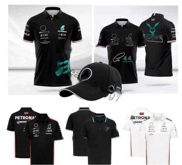 

HQ Poloshirts Petronas F1 Team Summer Polo For Men Women Clothes Jacket Shirts Shirt With Collar Breathable Casual Polos give away hat white or black P18O, Gold