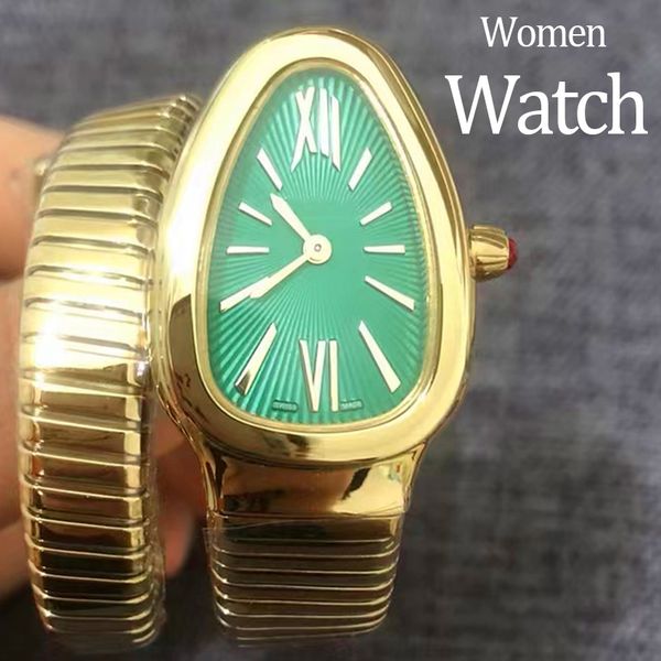 

Womans watches Ladies watch designer Wristwatches sport watch snake watch 20MM Quartz Movement watches Stainless Steel Gold watchstrap watches womens Watches, #16 brown