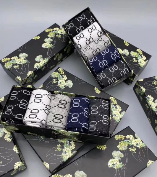 

Designer womens mens foot socks five brands of luxurys sports Stockings Sock winter net letter knit sock cotton with boxes DFDJDGK, Clear