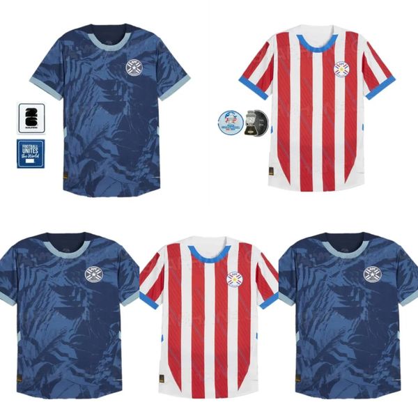 

2024 Paraguay Soccer Jersey 2024 Copa Home Navy Cities Wednesday America Camisa Paraguays Football Shirt tracksuit, 2024 home copa america patch