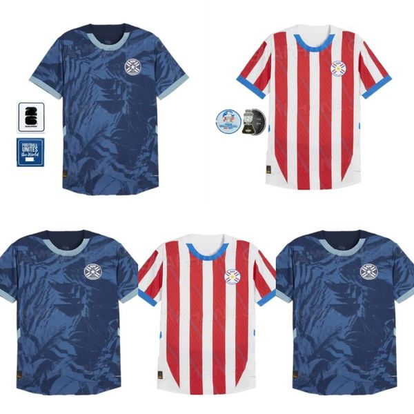 

2024 Paraguay Soccer Jersey 2024 Copa Home Navy Cities Wednesday America Camisa Paraguays Football Shirt tracksuit, 2024 home copa america patch