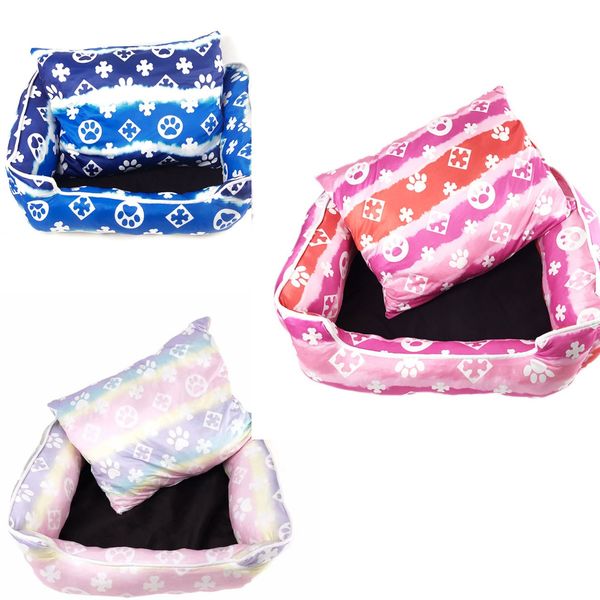 

Kennels Dog Fashion Pet Pink blue Red Color Bed Cat Size S M L Detachable Washable Ice Coog Nest Summer For Pets, Multi color