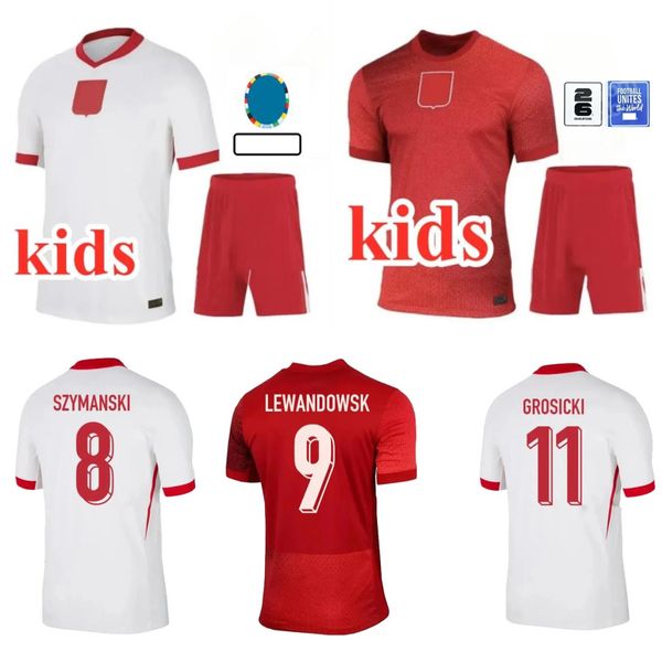 

LEWANDOWSKI jersey POLAND jersey Soccer jerseys 24 25 Home Away 2026 Qualifiers National Team MILIK PISZCZEK PIATEK GROSICKI Polska Football shirt Kit Men, 2026 home+patch