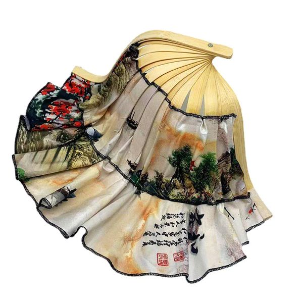 

Summer Sunshade Anti-squat Caps Foldable Bamboo Fan Hat Fashion Multi-functional Travel Wide Brim Fan Sun Hats, 5a