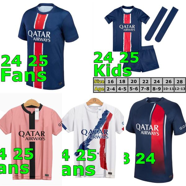 

24 25 MBAPPE Football Jersey Soccer Jerseys Home Away Football Shirt maillot de foot KOLO MUANI O.Dembele ASENSIO HAKIMI Ugarte 2024 2025 MEN Kids KIT LEE KANG IN Third, 24 25 home adult