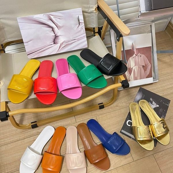 

35-43 Luxury Designer Sandals For Men Women Fashion Classic Floral Brocade Slides Flats Leather Rubber Flip Flops Bottom Beach Shoes Loafer, Color#8