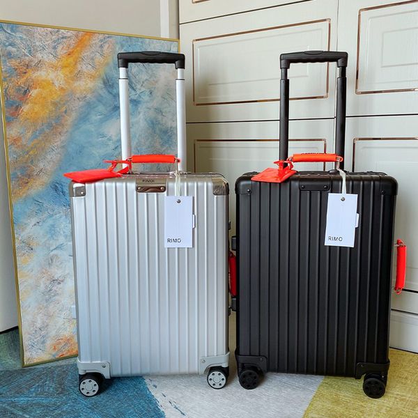 

Classic Suitcase Designer Luggage Aluminum Alloy Boarding Case 20/26/30 Inches Large Capacity Travel Trolley Case Leisure Suitcases, Luggage hanging bag