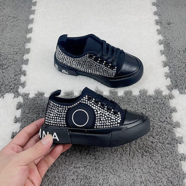 

Luxury Kids Shoes Baby Shoe Designer Shoes Set with Diamonds Children Casual Shoes Children Sneaker Walking Footwears for Girls Boys Brand Shoes, White