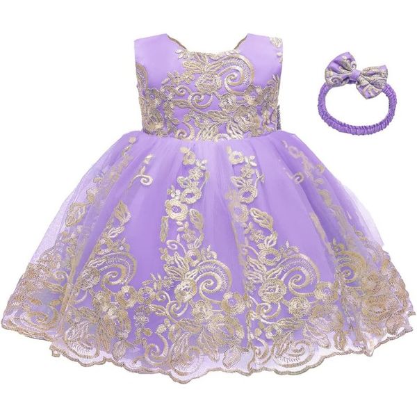 

0-6 Years Baby Girls Pageant Lace Embroidery Dresses Toddler Formal Dress with Headwear, Black white