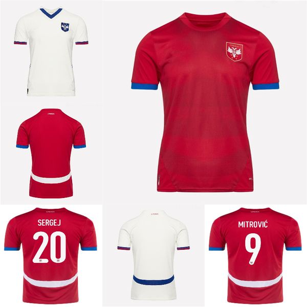 

SERBIA jersey Football shirt 24 25 SERGEJ MITROVIC 2025 Soccer jerseys National Team Home Kit VLAHOVIC PAVLOVIC TADIC MILENKOVIC ZIVKOVIC, Home fans+euro cup patch