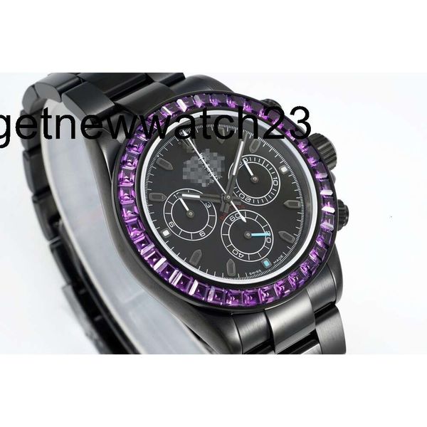 

R top menwatch Fashion New Wristwatch Luxury Watch Alhambra Niche 7750 Light Casual Bracelet Temperament RR, Black