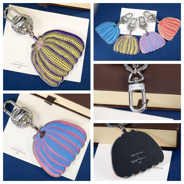 

New designer keychain multi-color pumpkin plush cute ladies bag pendant mens car key high-grade creative pendant