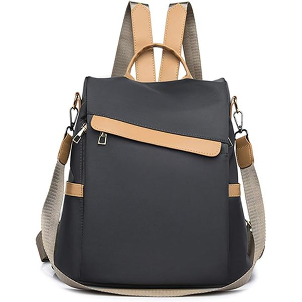 

designer tote backpack for women's new high-capacity shoulder bag, fashionable anti-theft backpack, Brown