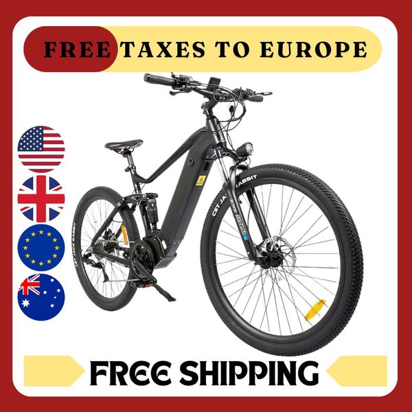 

Electric Mountain Bike Powerful eMTB 48V 250W 750W Bafang Mid Motor With Intube 13Ah 17.5Ah Battery Max Speed 60KM/H, Black-red type (with logo )