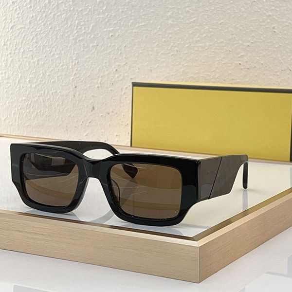 

Top quality Mens Womens designer acetate sunglasses rectangular frame with retro style and original box
