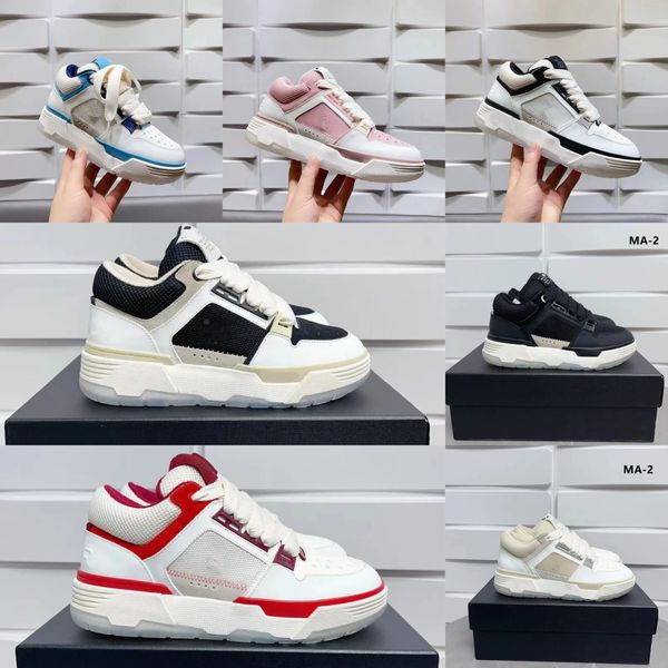 MA-1 MA-2 lace-up Bread Sneaker Shoes Luxury Designer Men Women Platform Shoes Mesh leather Stadium Hardware-logo Leather outdoors Trainers Sneakers Size 36-45