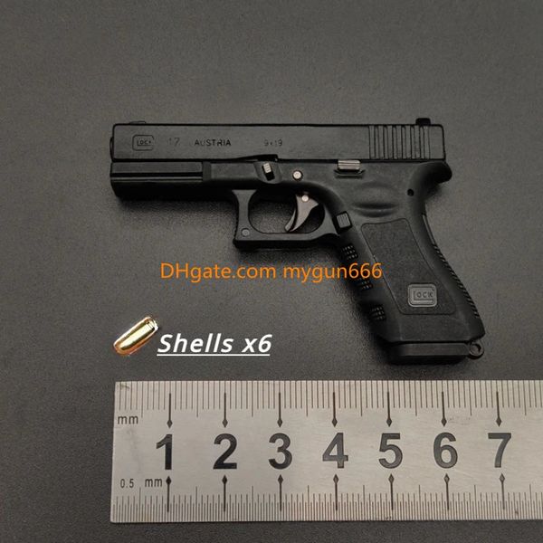 

G17 1:3 Metal Toy Gun Model Alloy Mini Keychain Shell Ejection Pistol Fidgets Toy Look Real Impressive Collection Gs for Boy Adult Portable Luxury Birthday