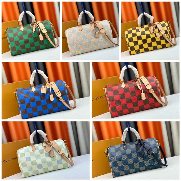 Quality Bags Mens Duffel Bags Plaid Letter P9 Keepall Handbags Luxury Brand Couples Shoulder Bags Storage Totes Women Shoulder Bags Crossbody Bags Totes Purses