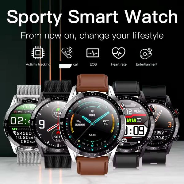 

Nw 2024 Smart Watch Mn IP68 sport Smartwatch Watrproof ECG PPG Bt Call Blood Prssur Hart Rat Fitnss Trackr Blutooth call multipl sts of dial UI watch
