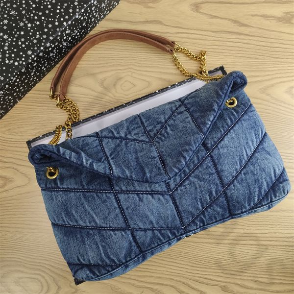 

denim blue crossbody bags designer women bags jean flap purses designer woman handbag luxury shoulder cross body bag 3 sizes letter purse mini wallet dhgate handbags, Denim jean-30*18cm