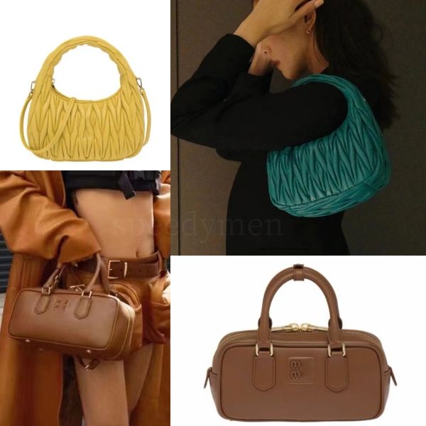 

Matelasse Fashion Designer bags mini handbags Bowling Bag Shoulder Bag Luxury Pleated wallet Leather Banquet tote, M13