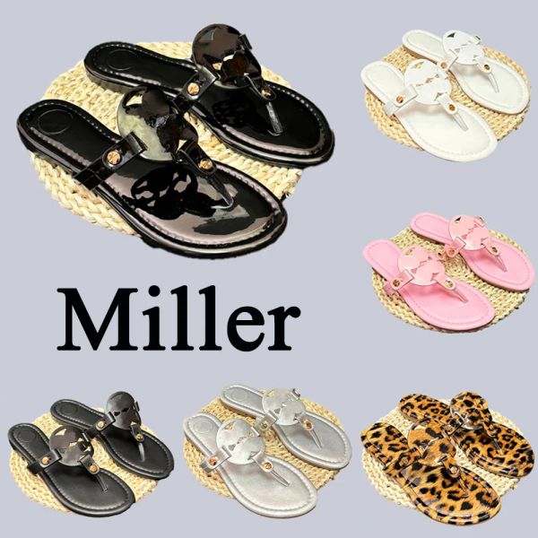 

Designer Sandal Slippers Sport miller Metallic Snake Leather Designer Slides Womens White Black Patent Yellow Pink Silver Flip Flops Ladies Sandals, #10 matte