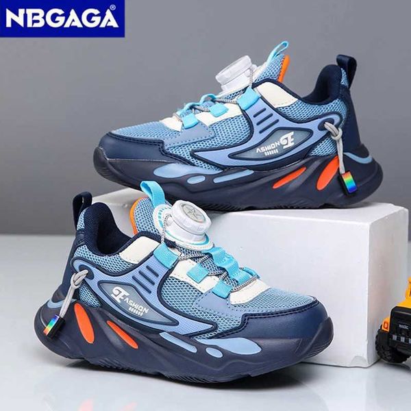 

Athletic Outdoor New Anti-skid Breathable Kids Sneakers for Boys Running Walking Lightweight Casual Shoes With Swivel Buckle Design Y240518, Gray