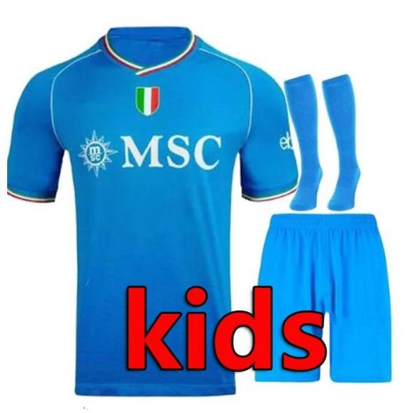 

2023 maglia soccer jersey maglietta napoliS kids football kits 23 24 maglie calcio ZIELINSKI ANGUISSA OLIVERA KVARATSKHELIA, Yellow