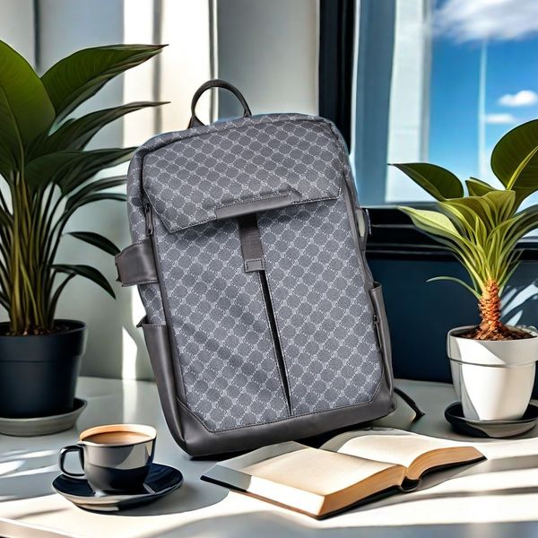 

Factory sales men's shoulder bag flip thickened leather student backpack large outdoor sports travel leisure backpack trend polka dot men computer bag 7500#, Black