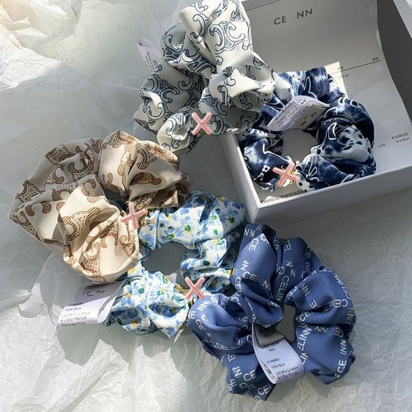 

Flower Designer Hair Rubber Bands Fall Family Love Gift Hair Bands High Ponytail Girls Hair Accessories Fabric Hair Bands Classic Charm Headpieces